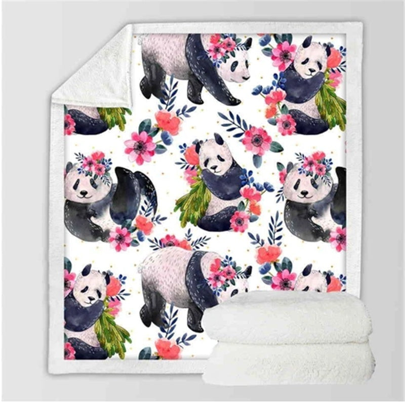 Coperta in flanella serie Panda - Gufetto Brand 