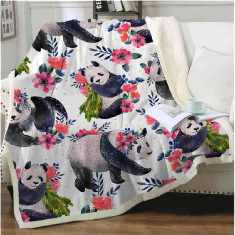 Coperta in flanella serie Panda - Gufetto Brand 