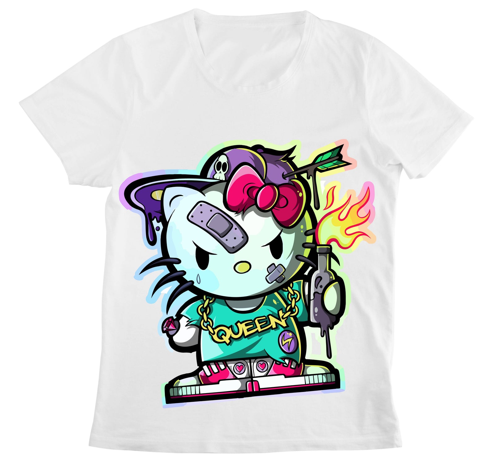 T-shirt Donna QUEEN ( MI76098734 ) - Gufetto Brand 