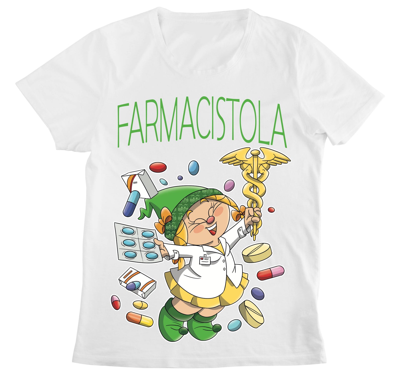 T-shirt Donna FARMACISTOLA( FA784536276 ) - Gufetto Brand 