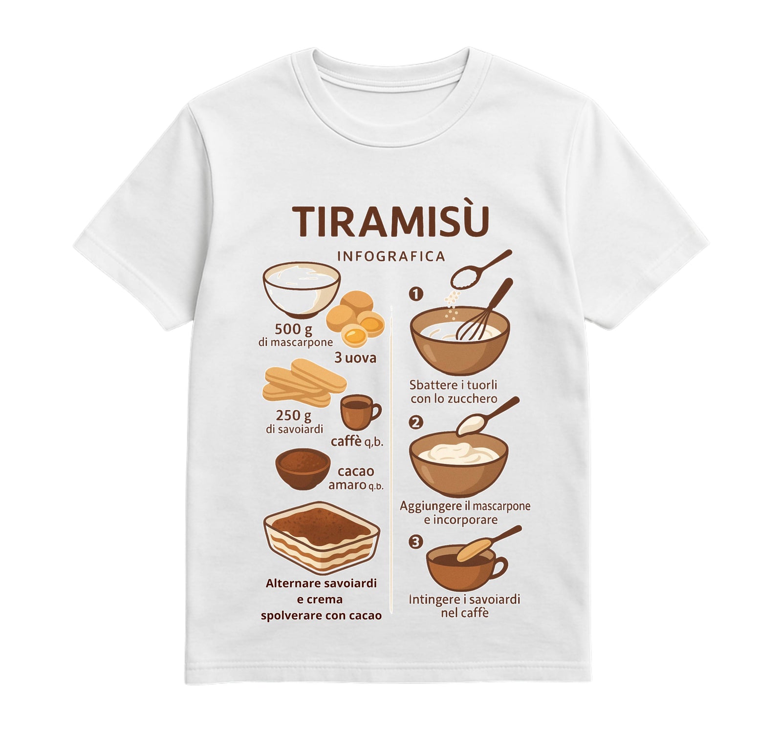 T-shirt Uomo TIRAMISU' ( TI709843256 ) - Gufetto Brand 