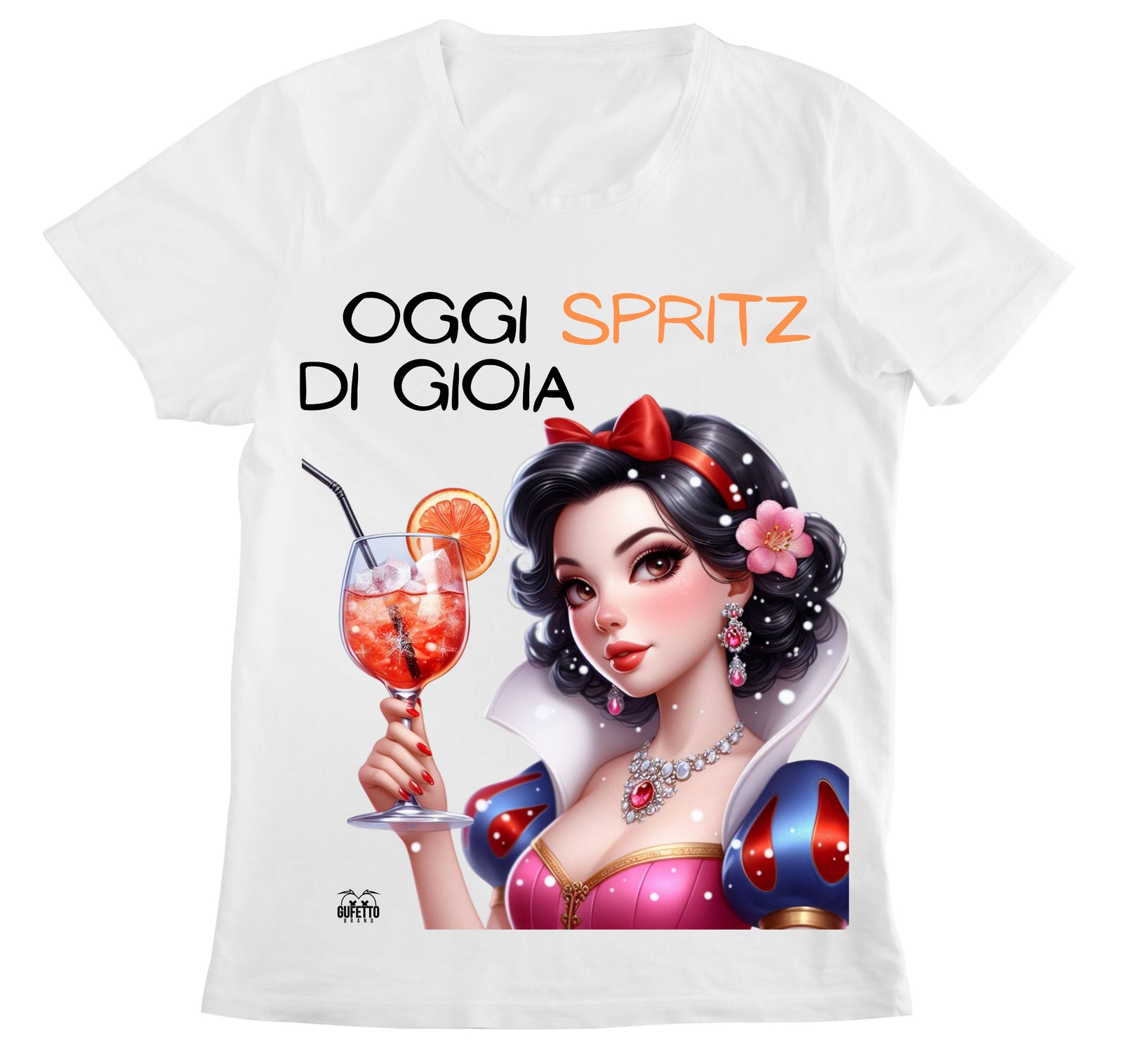 T-shirt Donna PRINCIPESSA SPRITZ  ( PS600098165 ) - Gufetto Brand 