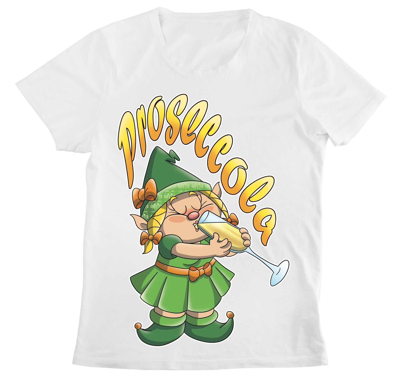 T-shirt BIANCA DONNA PROSECCOLA Outlet - Gufetto Brand 