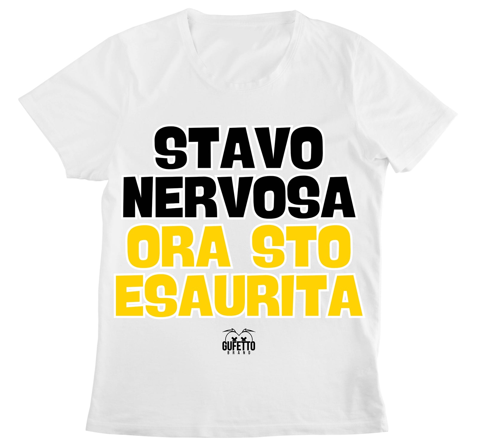 T-shirt Donna NERVOSA ( ST9365734099856 ) - Gufetto Brand 