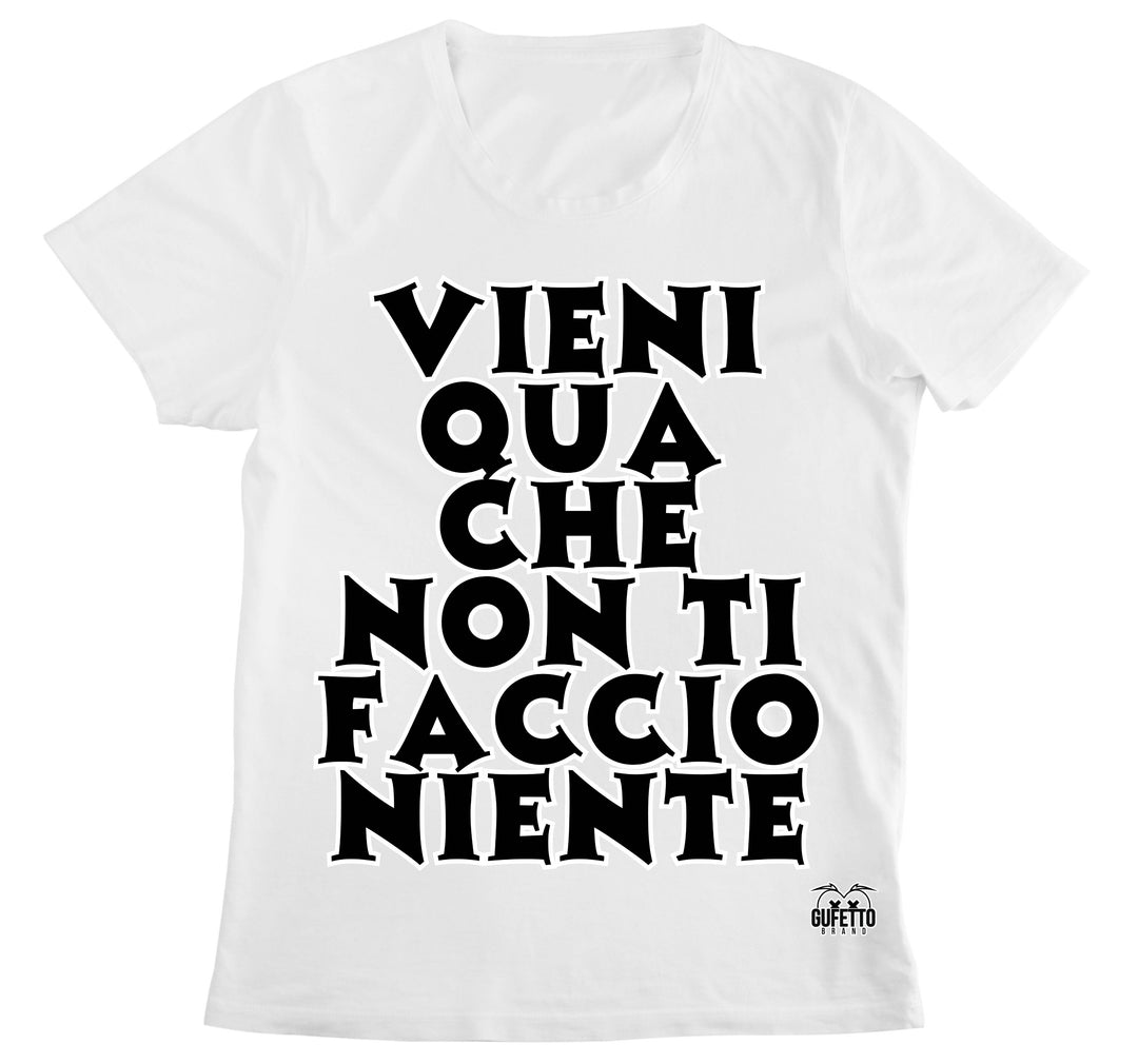T-shirt Donna VIENI QUA ( VQ9963274563 ) - Gufetto Brand 