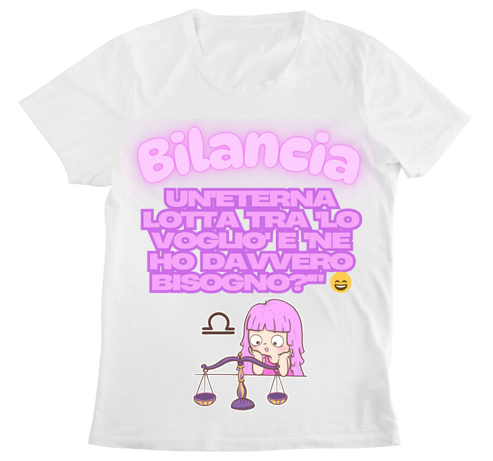 T-shirt Donna BILANCIA ( BI78953265 ) - Gufetto Brand 
