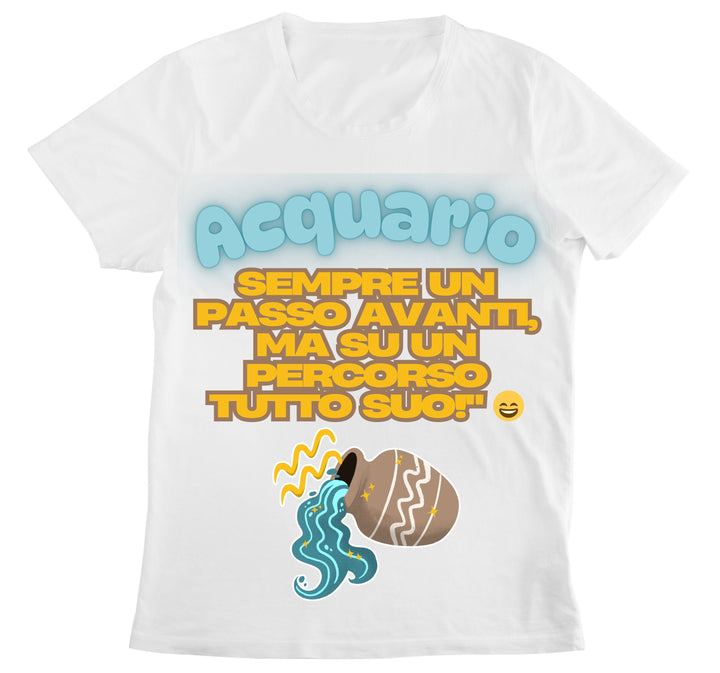 T-shirt Donna ACQUARIO ( AC49876543 ) - Gufetto Brand 