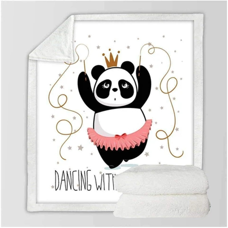 Coperta in flanella serie Panda - Gufetto Brand 