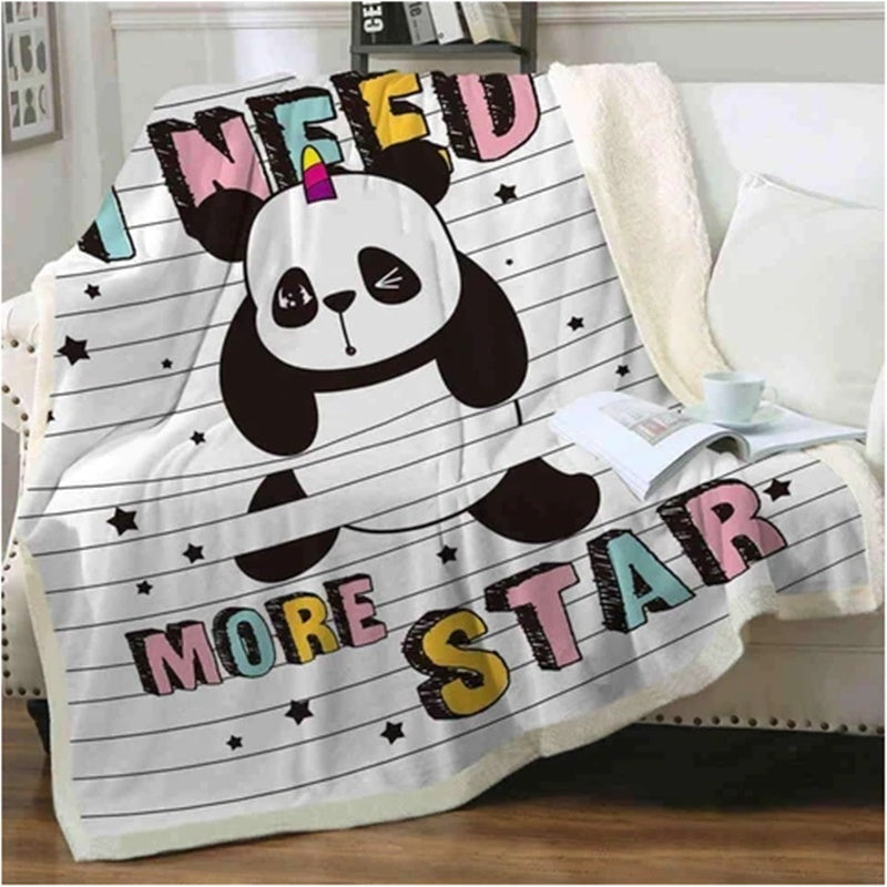 Coperta in flanella serie Panda - Gufetto Brand 