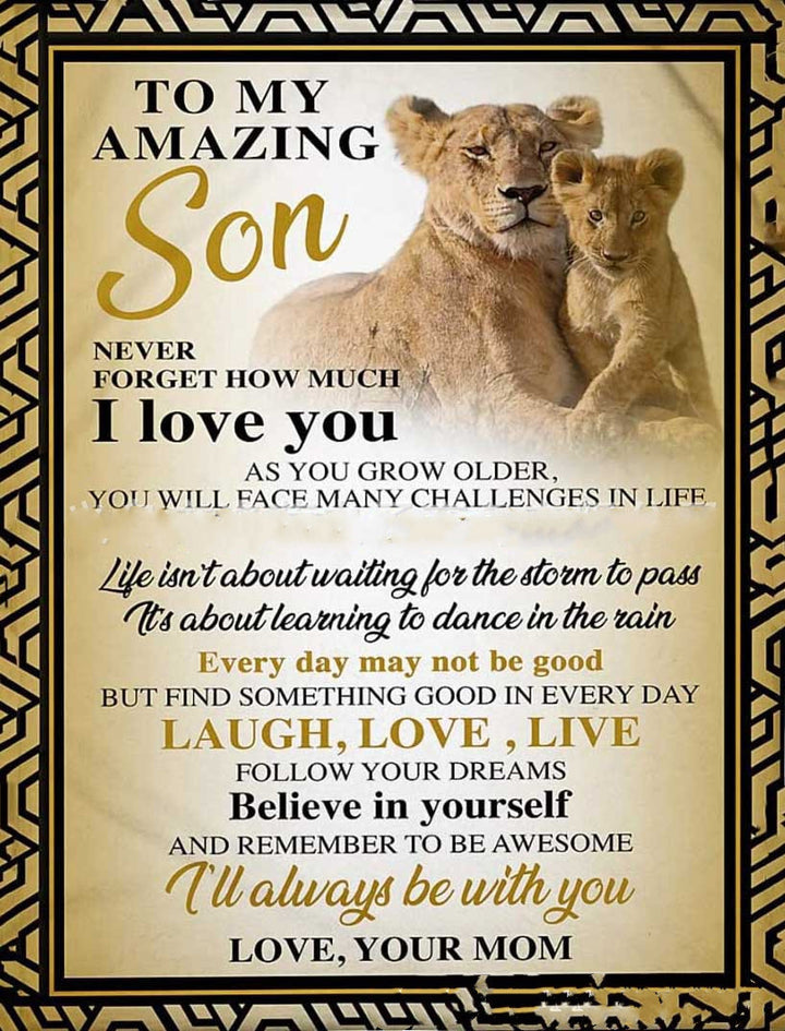 Coperta in flanella con lettera - Gufetto Brand 