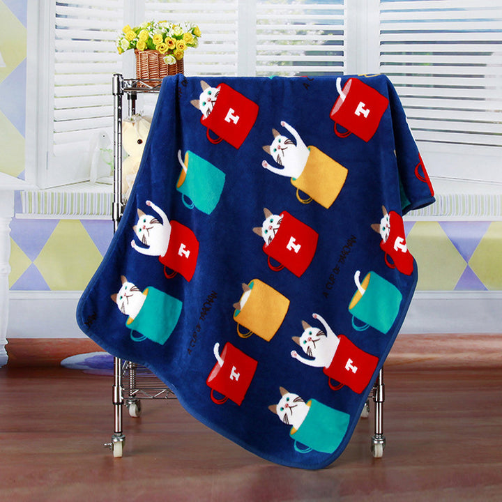 Di corallo del panno morbido coperta di flanella coperta del bambino del fumetto coperta auto ufficio ginocchio coperta auto coperta interna - Gufetto Brand 