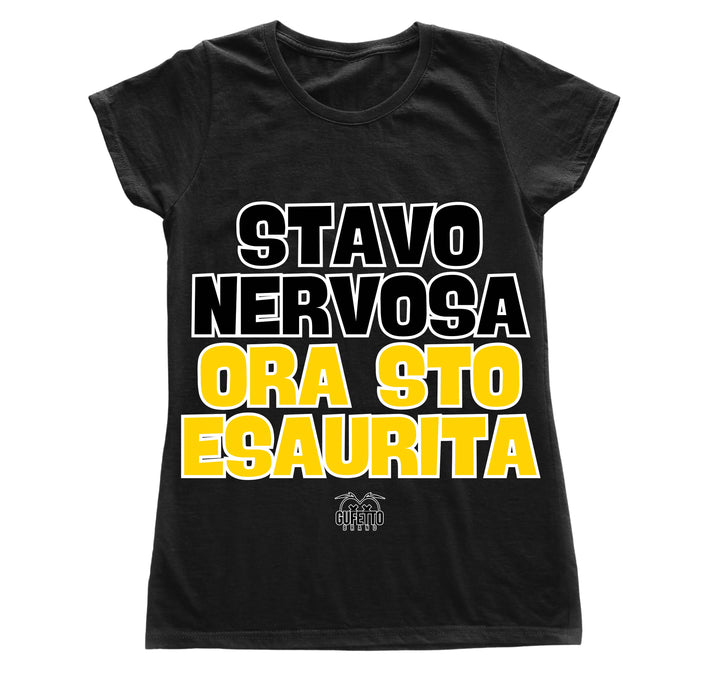T-shirt Donna NERVOSA ( ST9365734099856 ) - Gufetto Brand 