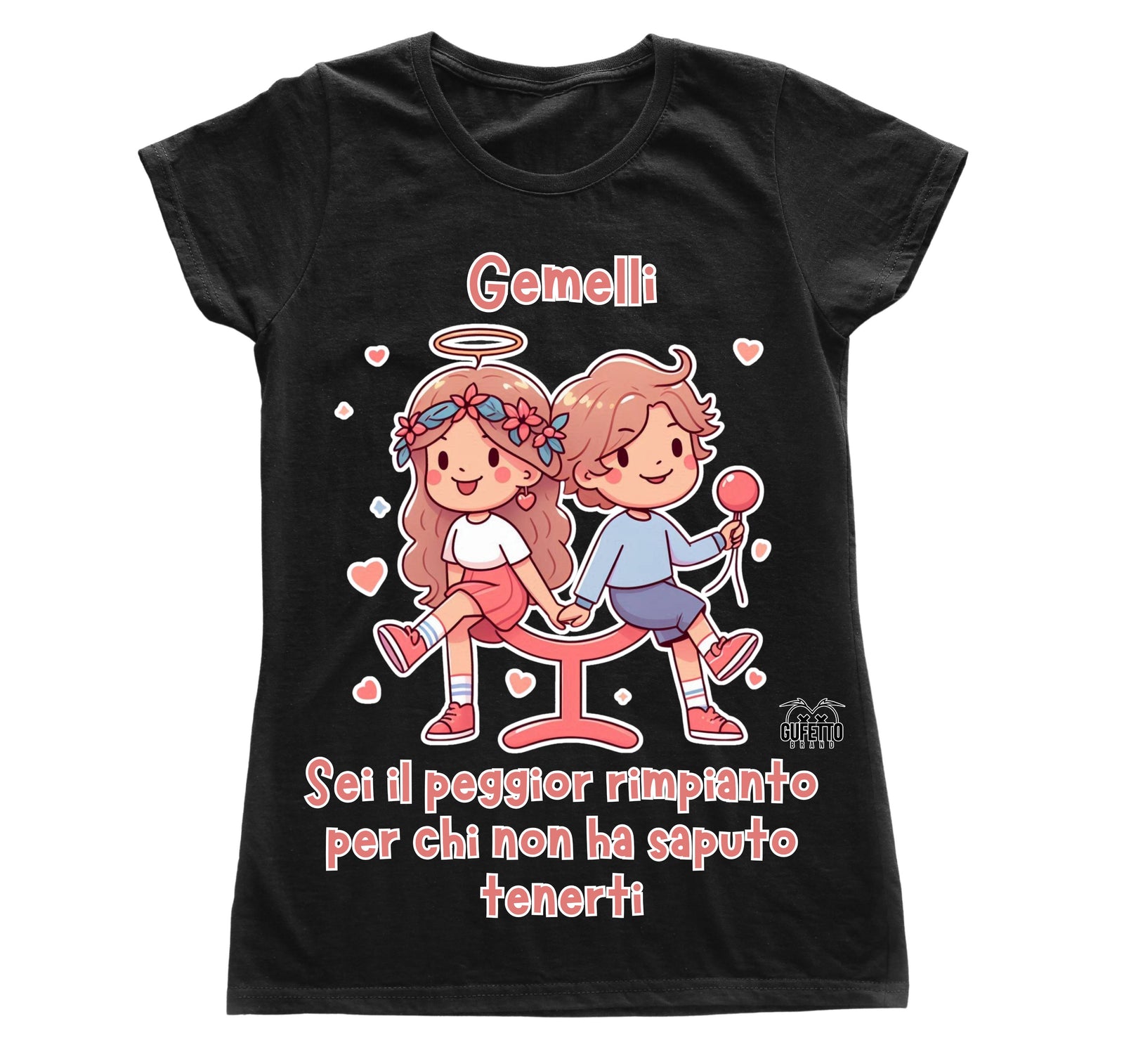 T-shirt Donna GEMELLI ( GE8045670985643 ) - Gufetto Brand 