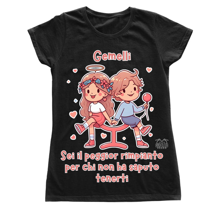T-shirt Donna GEMELLI ( GE8045670985643 ) - Gufetto Brand 