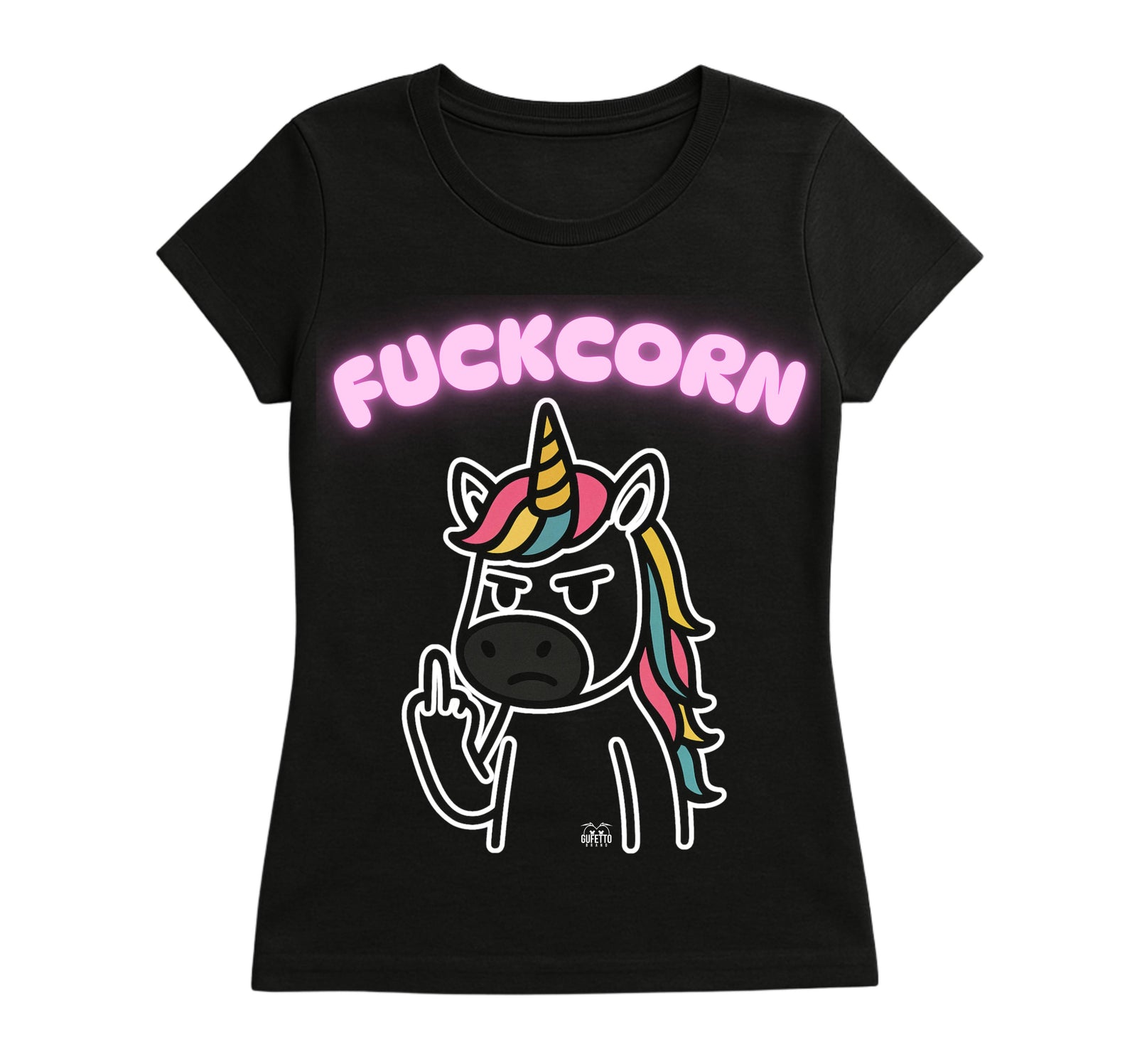 T-shirt Donna FUCKCORN  ( FU45678954 ) - Gufetto Brand 