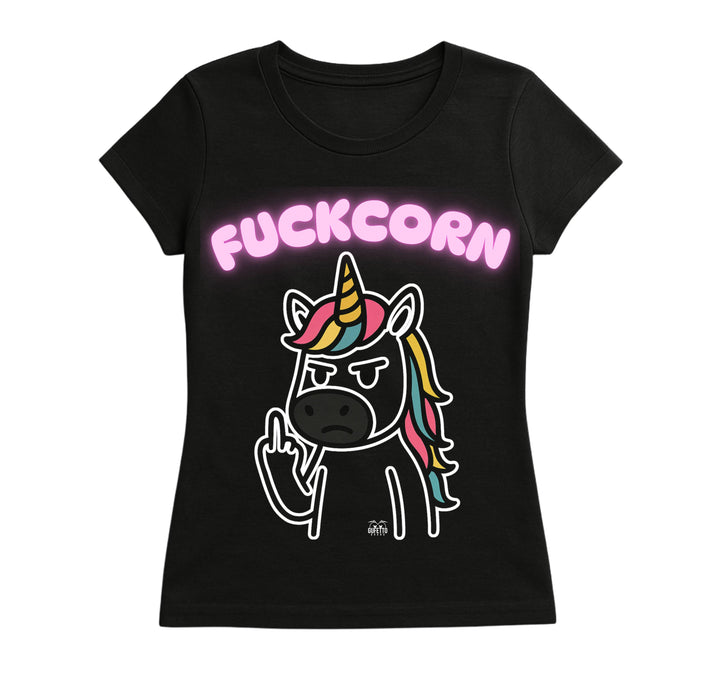 T-shirt Donna FUCKCORN  ( FU45678954 ) - Gufetto Brand 