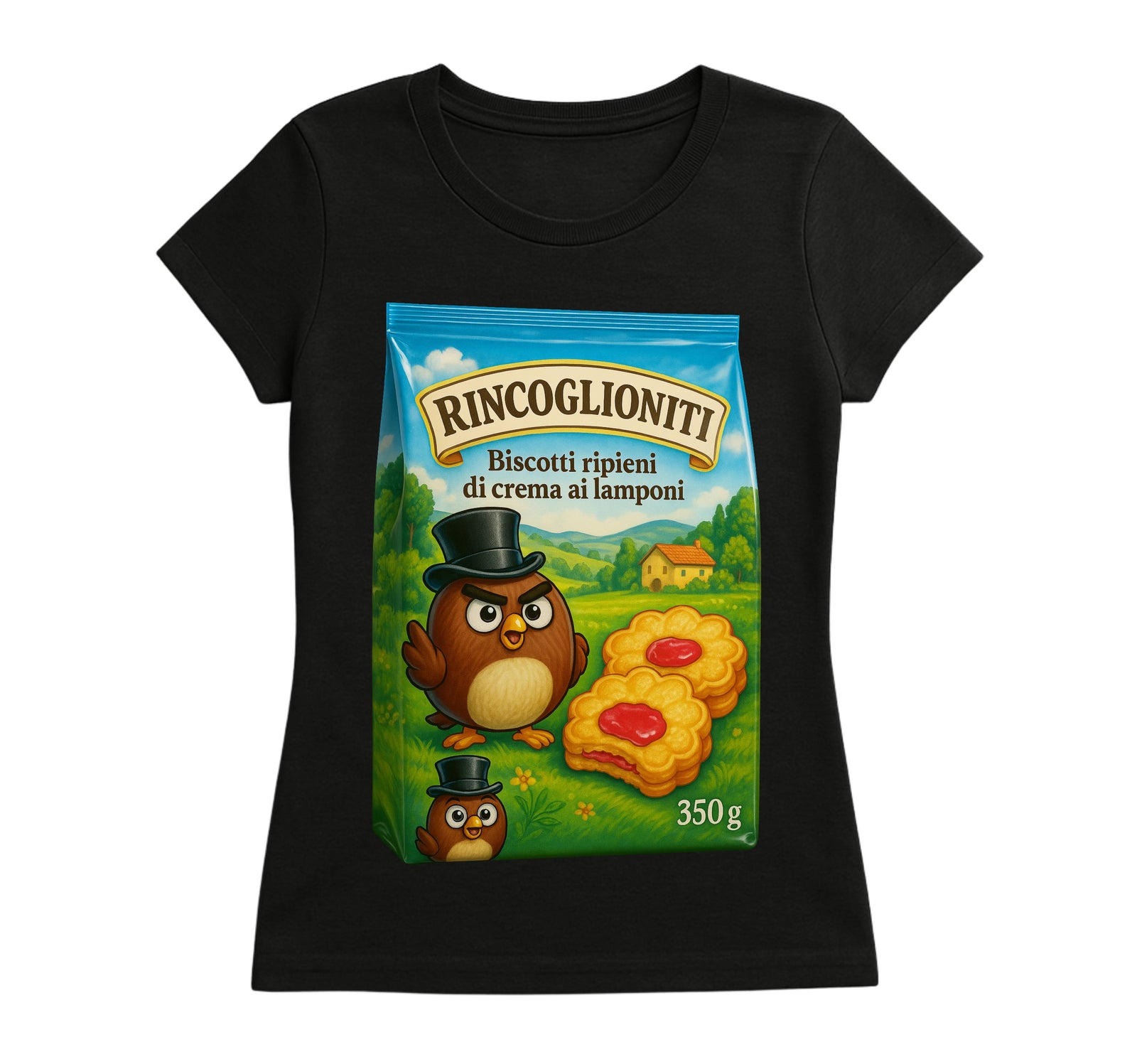 T-shirt Donna BISCOTTI RINCOGLIONITI ( BR560987345 ) - Gufetto Brand 