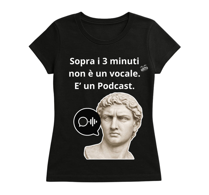 T-shirt Donna PODCAST ( PO1287549653 ) - Gufetto Brand 