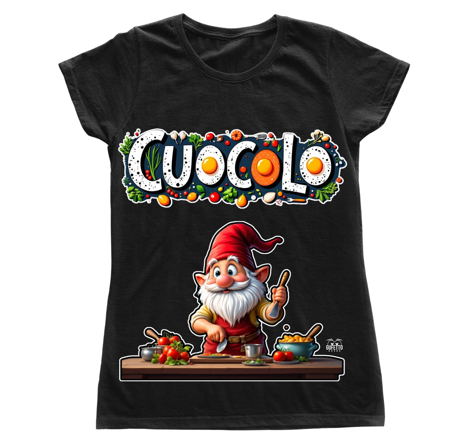 T-shirt Donna CUOCOLO 2 ( CU809453423 ) - Gufetto Brand 