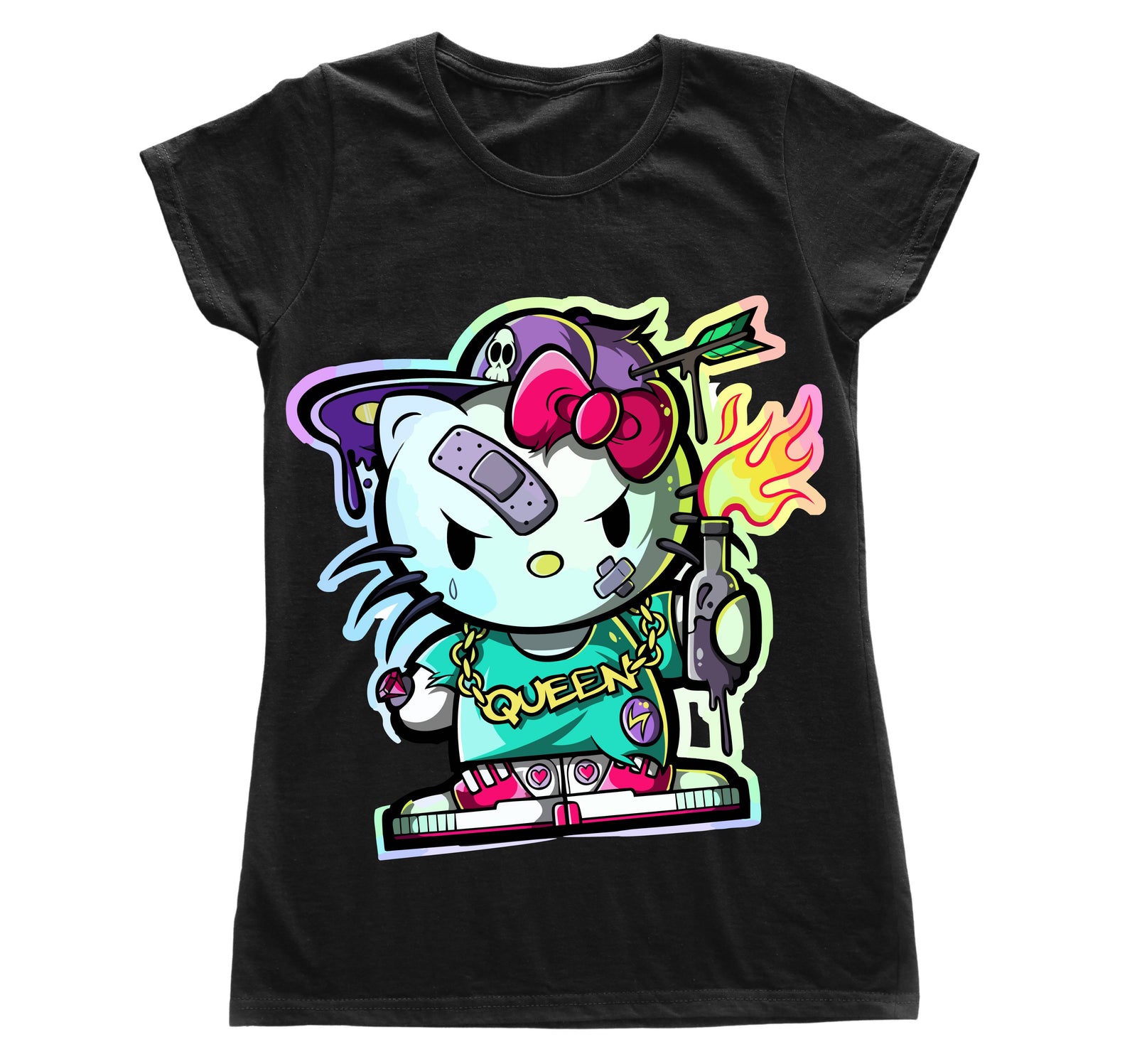 T-shirt Donna QUEEN ( MI76098734 ) - Gufetto Brand 