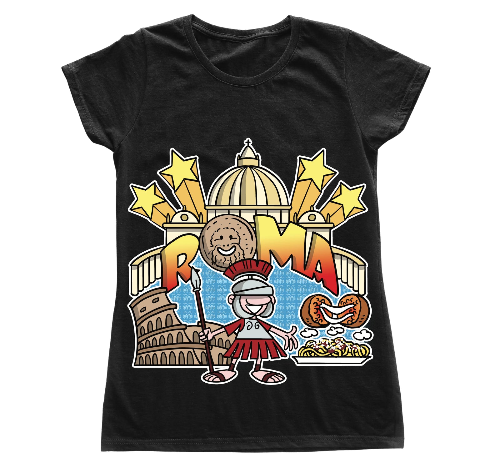 T-shirt Donna ROMA ( RM89028364750 ) - Gufetto Brand 