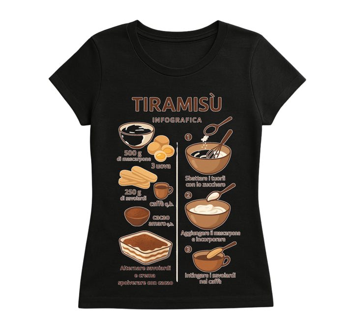 T-shirt Donna TIRAMISU' ( TI709843256 ) - Gufetto Brand 