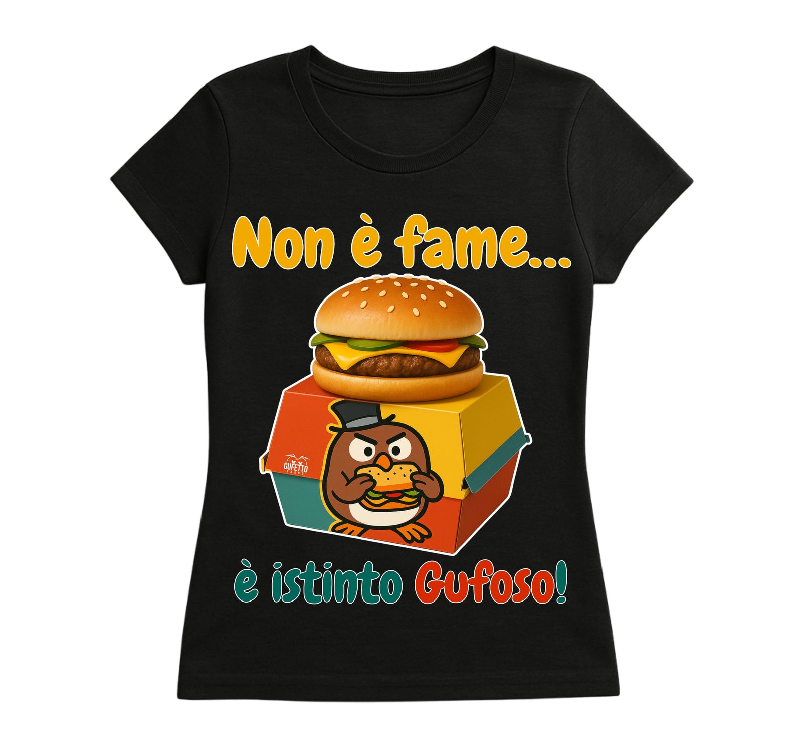 T-shirt Donna GUFETTO BURGER ( GB570987243 ) - Gufetto Brand 