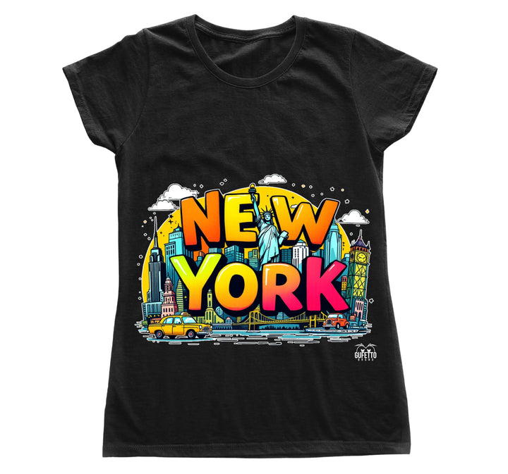 T-shirt Donna NEW YORK ( NY89523156 ) - Gufetto Brand 