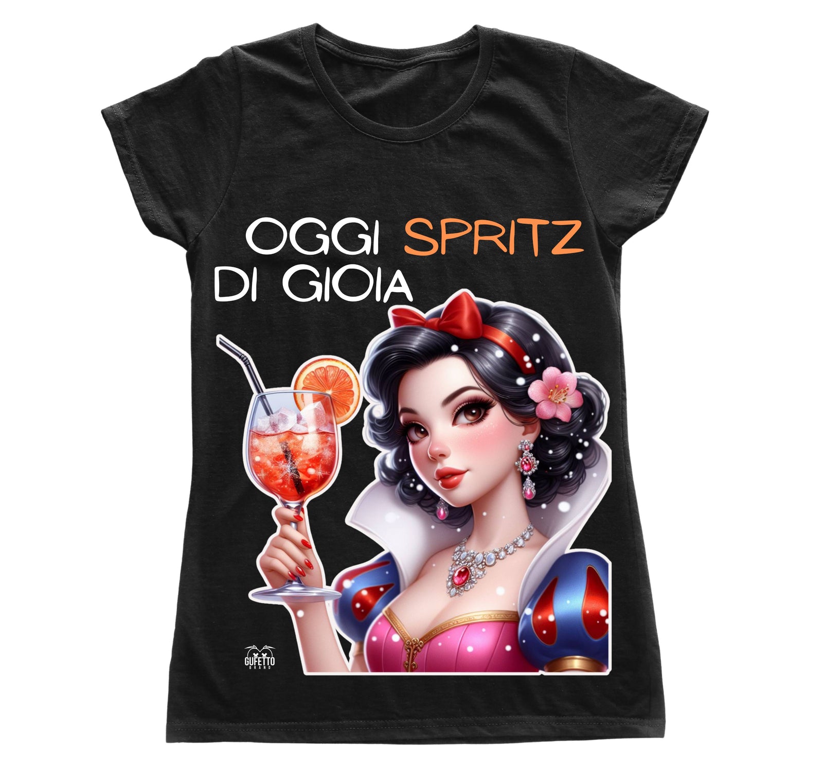 T-shirt Donna PRINCIPESSA SPRITZ  ( PS600098165 ) - Gufetto Brand 