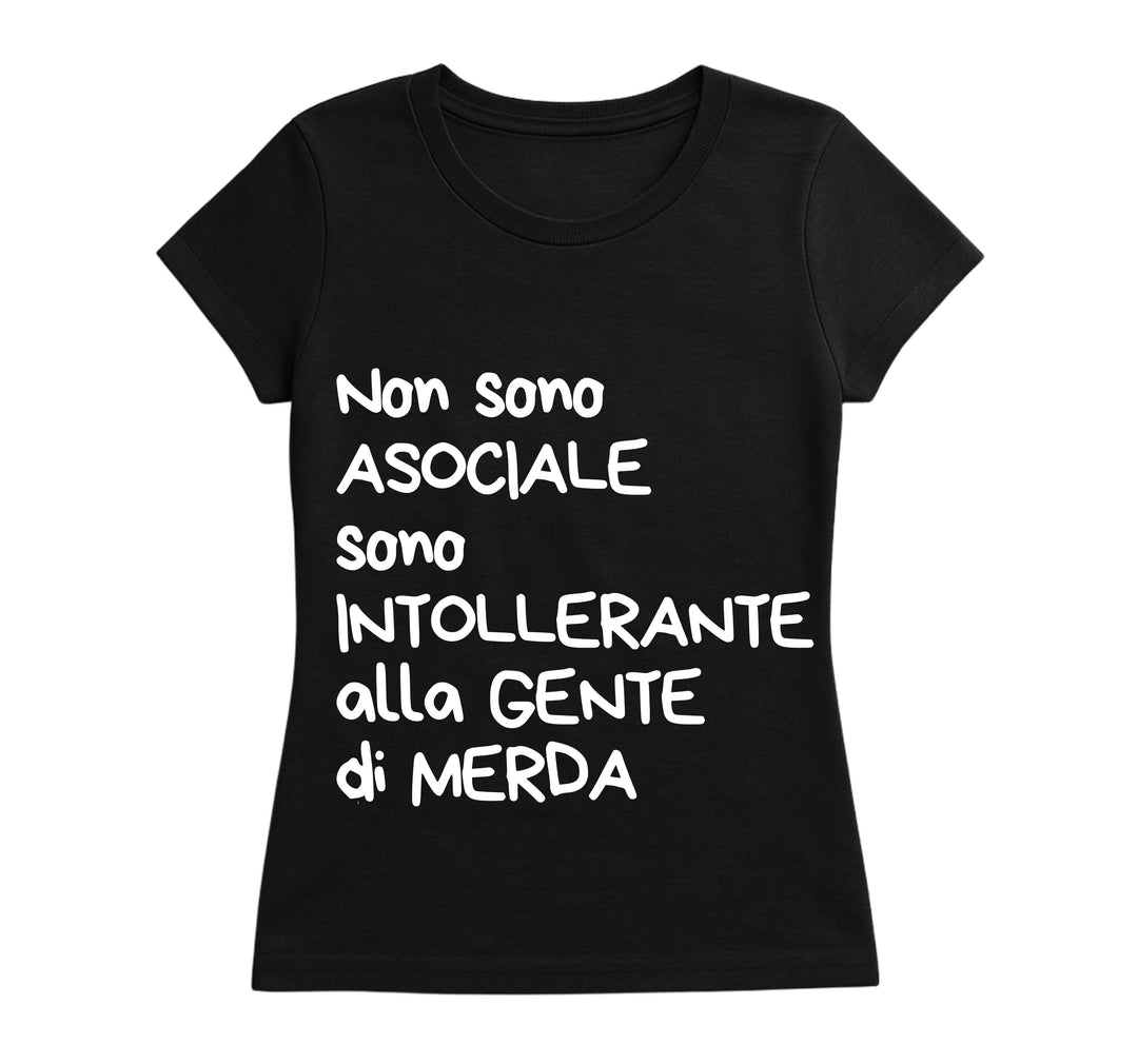 T-shirt Donna INTOLLERANTE ( IN8524123658 ) - Gufetto Brand 