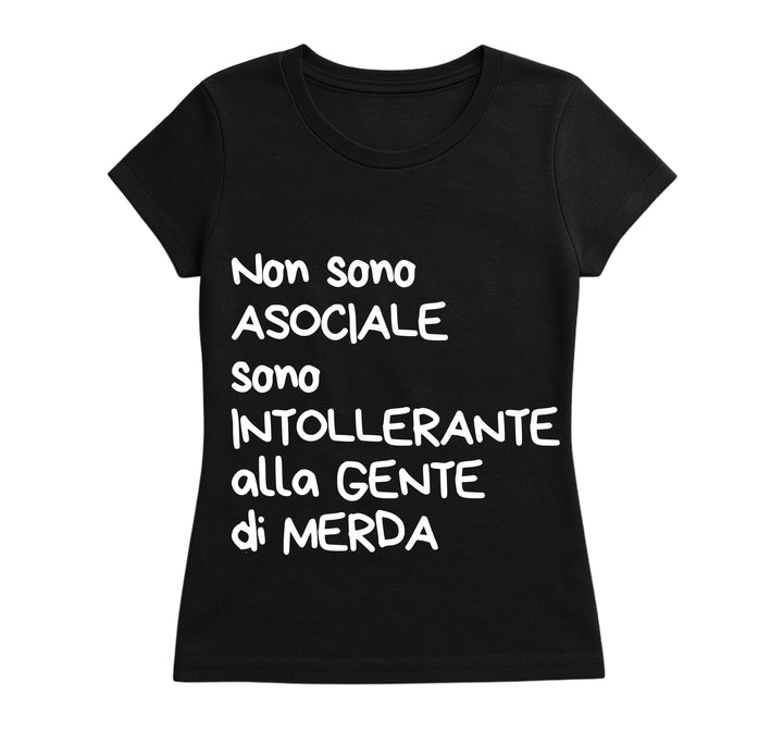 T-shirt Donna INTOLLERANTE ( IN8524123658 ) - Gufetto Brand 