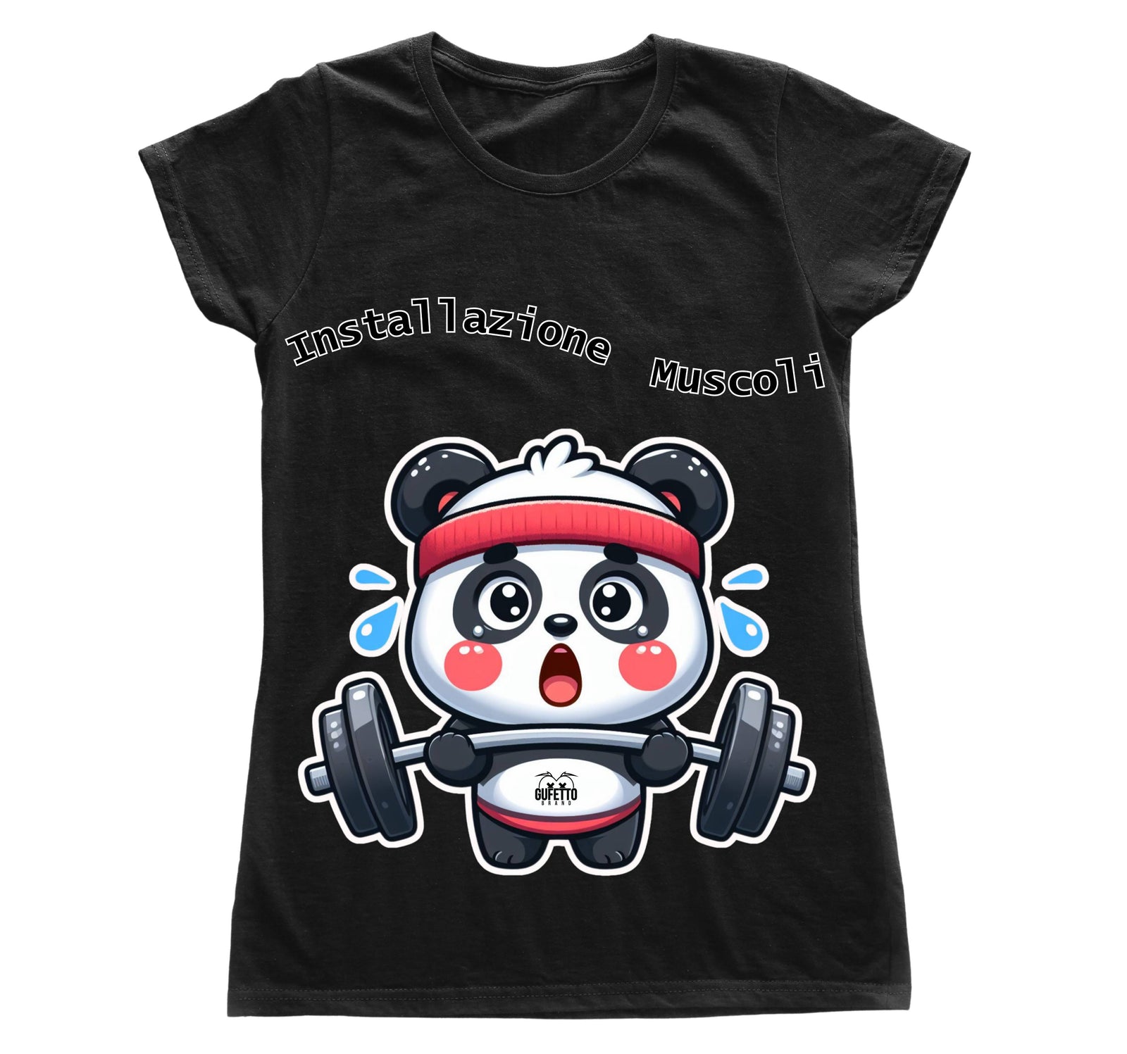 T-shirt Donna PANDA MUSCOLI ( PA489056789 ) - Gufetto Brand 