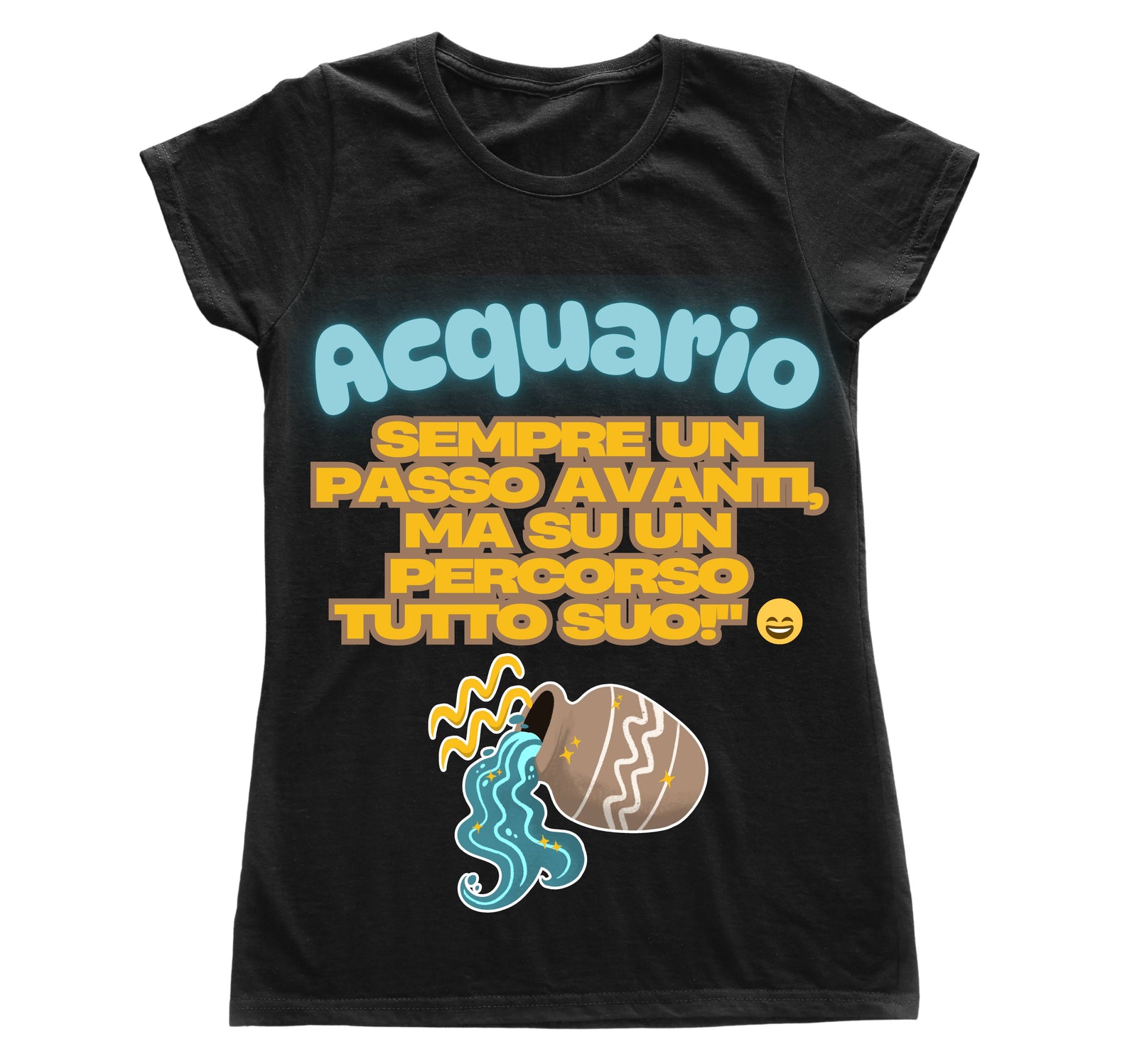 T-shirt Donna ACQUARIO ( AC49876543 ) - Gufetto Brand 