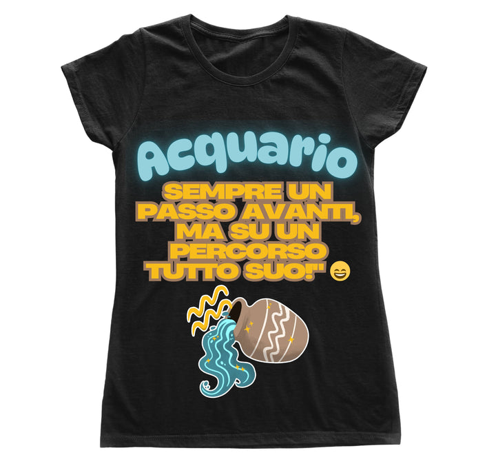 T-shirt Donna ACQUARIO ( AC49876543 ) - Gufetto Brand 