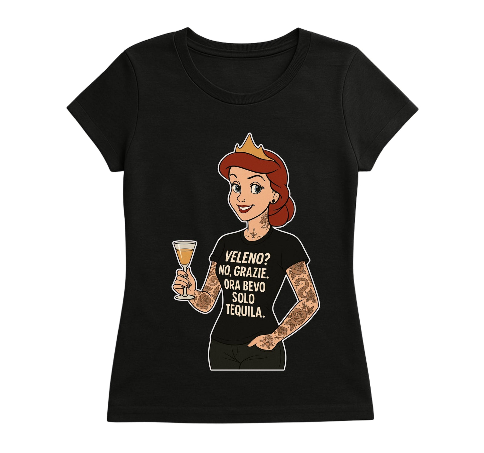 T-shirt Donna PRINCIPESSA TEQUILA ( TE5498675 ) - Gufetto Brand 