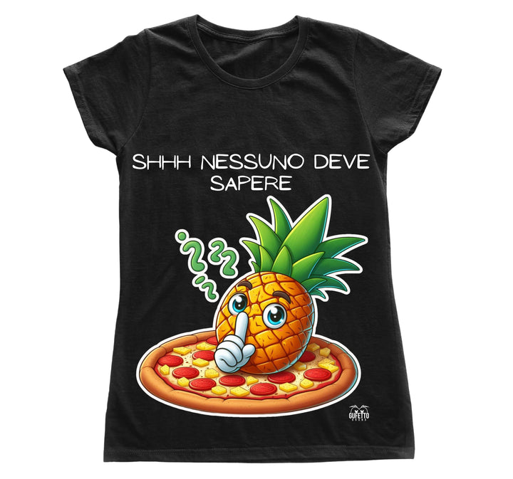 T-shirt Donna PIZZA ANANAS ( AP67893276 ) - Gufetto Brand 