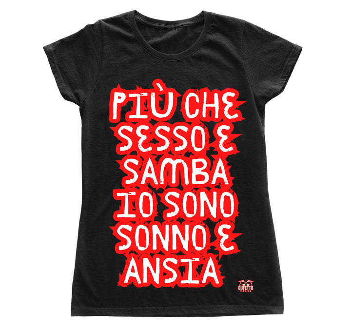 T-shirt Donna SESSO E SAMBA ( SS7809234567 ) - Gufetto Brand 