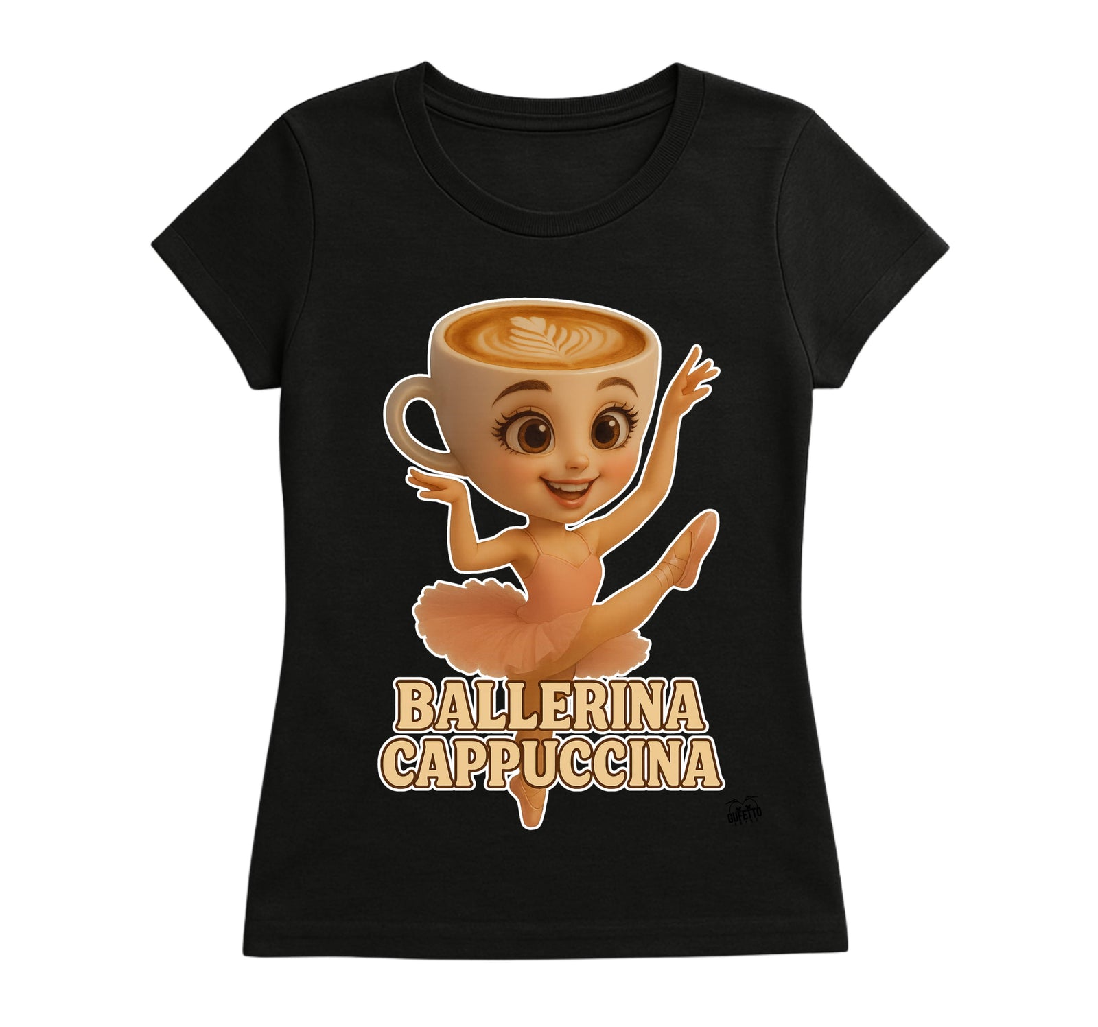 T-shirt Donna BALLERINA CAPPUCCINA  ( BA46768954 ) - Gufetto Brand 
