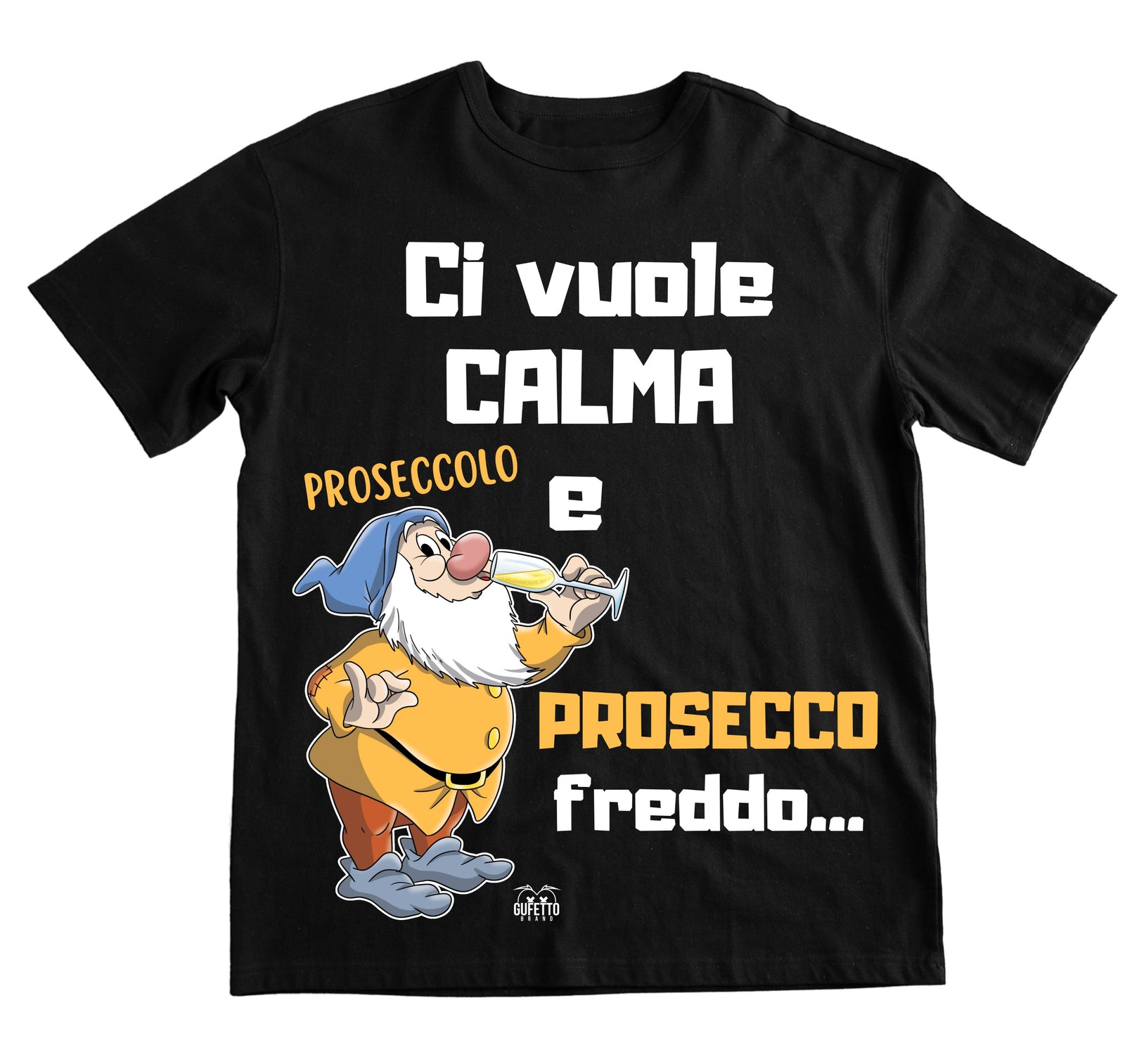T-shirt Uomo PROSECCO FREDDO ( PF450982345 ) - Gufetto Brand 