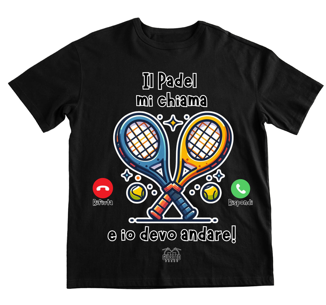 T-shirt Uomo CHIAMATA PADEL ( CP64869267194657 ) - Gufetto Brand 