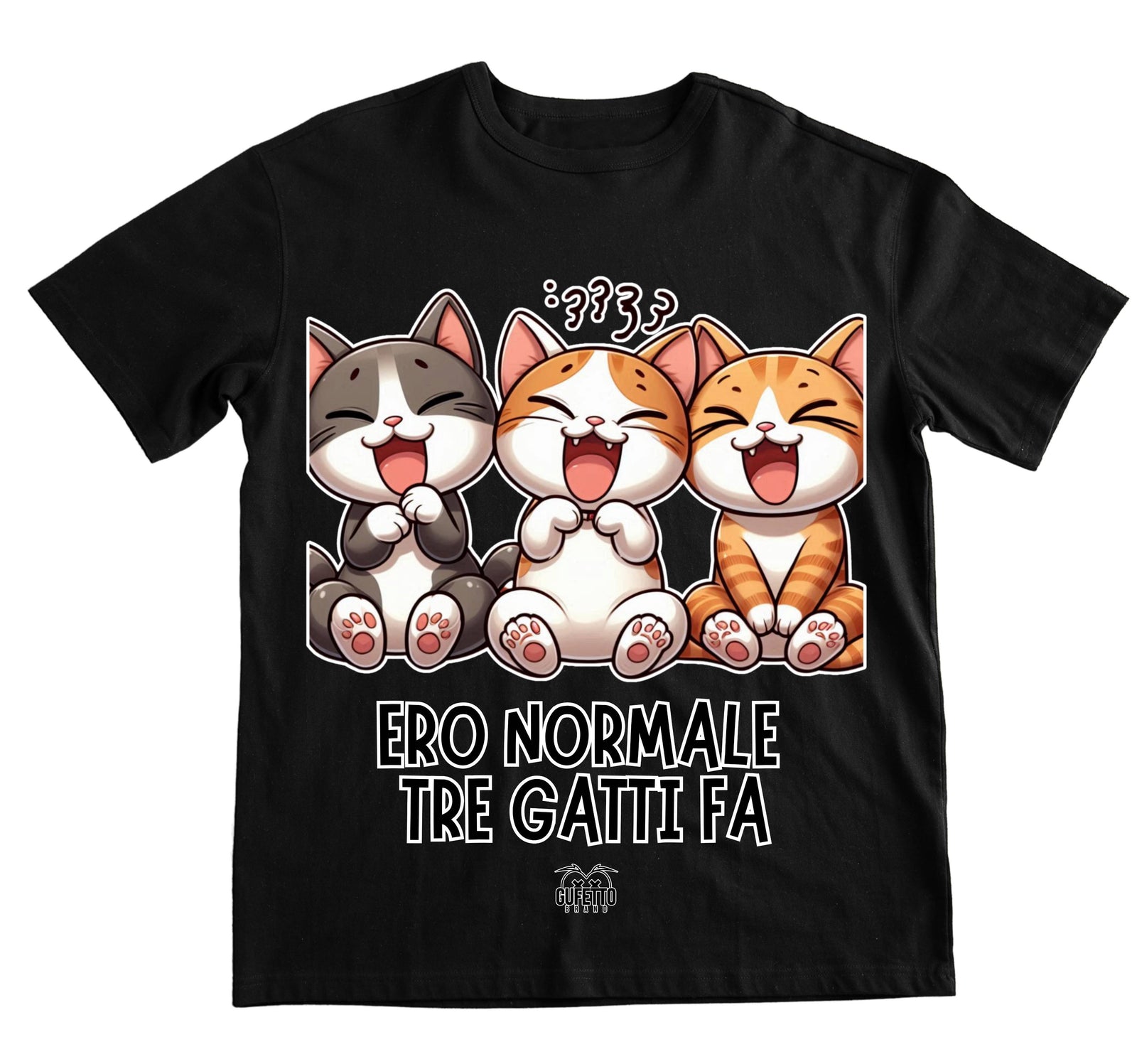 T-shirt Uomo TRE GATTI FA ( TR8019274653758 ) - Gufetto Brand 