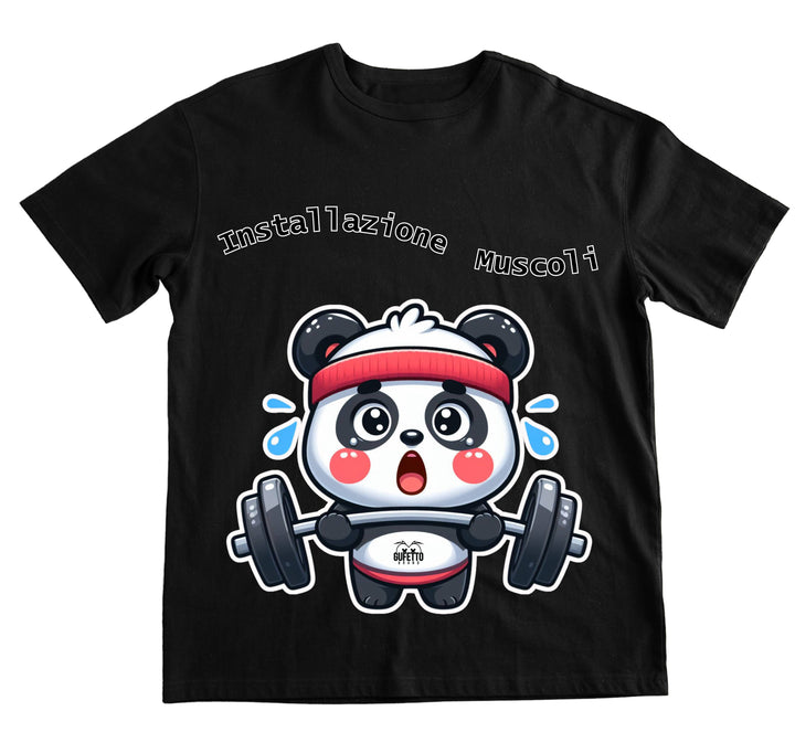 T-shirt Uomo PANDA MUSCOLI ( PA489056789 ) - Gufetto Brand 