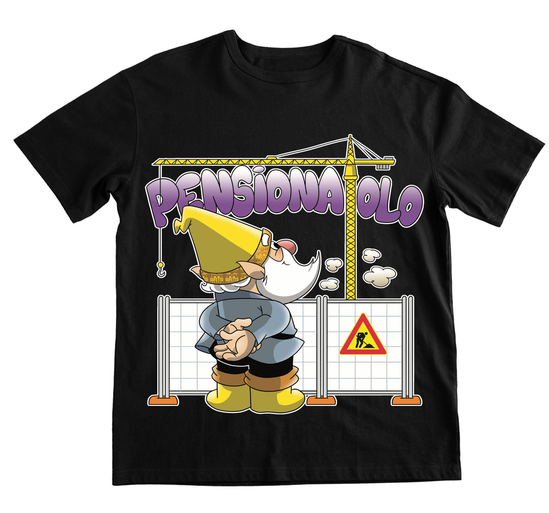 T-shirt nera Uomo Pensionatolo Outlet - Gufetto Brand 