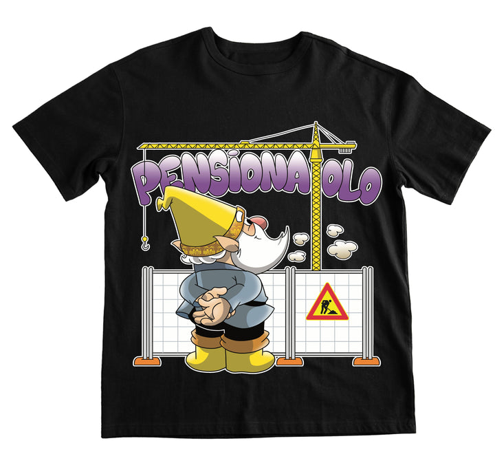 T-shirt nera Uomo Pensionatolo Outlet - Gufetto Brand 