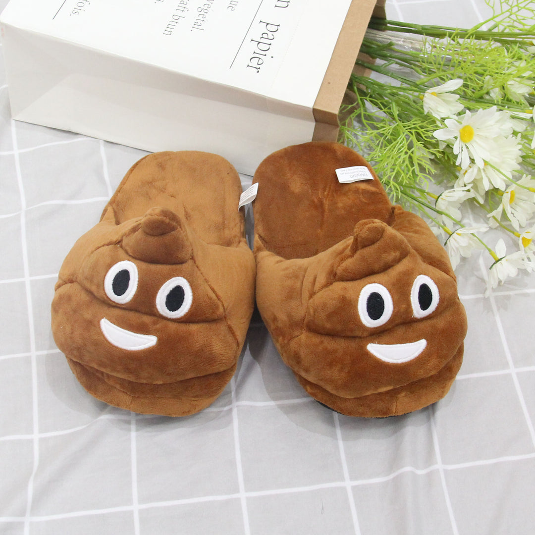 Pacchetto Emoticon Cacca Divertenti Pantofole di Peluche - Gufetto Brand 