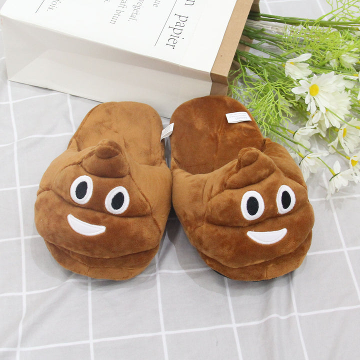 Pacchetto Emoticon Cacca Divertenti Pantofole di Peluche - Gufetto Brand 