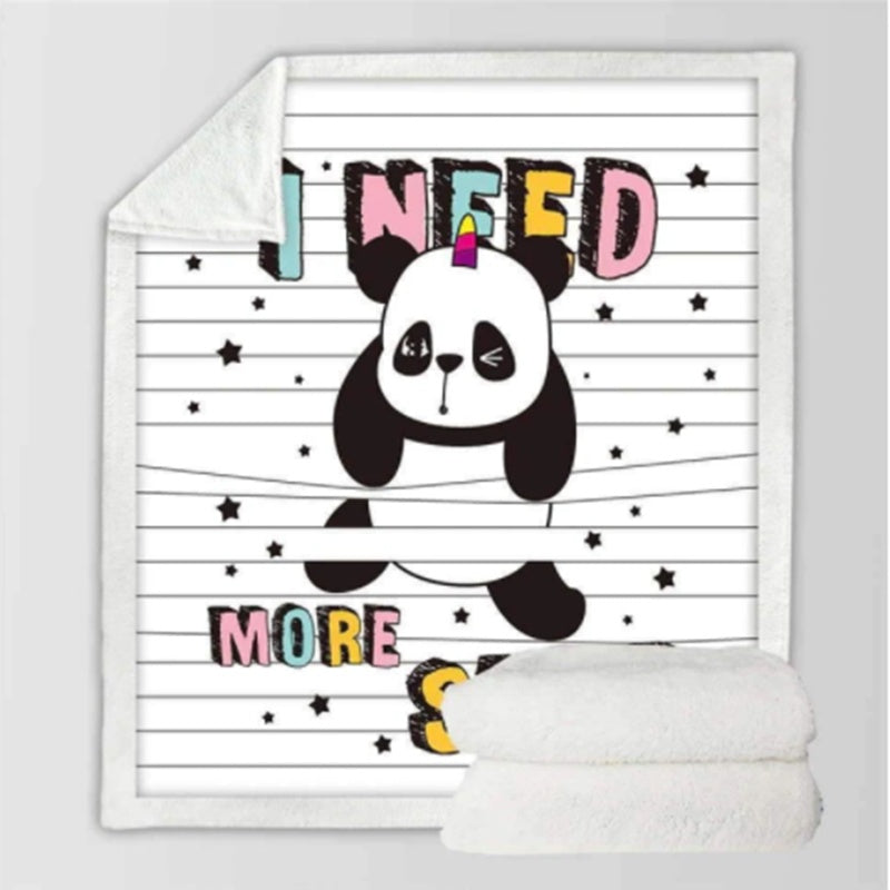 Coperta in flanella serie Panda - Gufetto Brand 