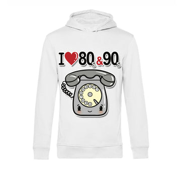 Felpa donna I LOVE 80/90 TELEFONO ( T893666578 )