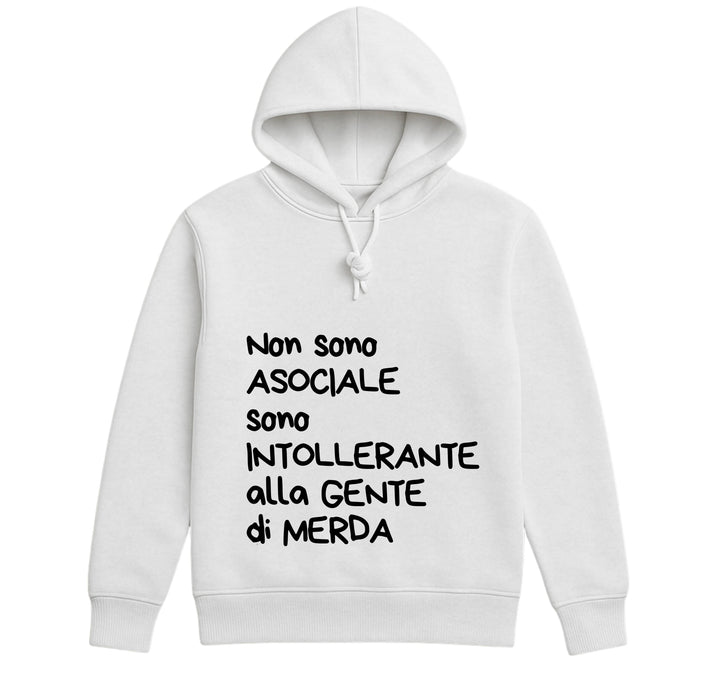 Felpa donna INTOLLERANTE ( IN8524123658 ) - Gufetto Brand 