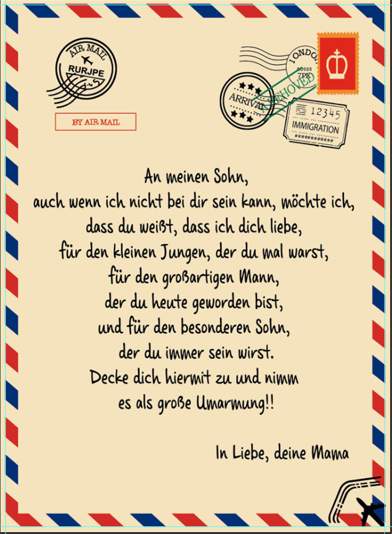 Coperta in flanella con busta - Gufetto Brand 